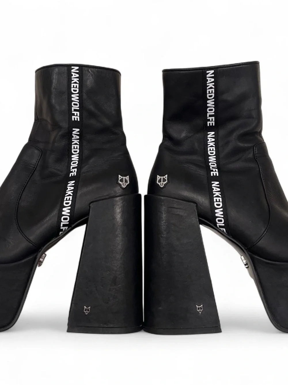 Naked Wolfe Black 130mm Posh Boots Middle Ground - Size US 5